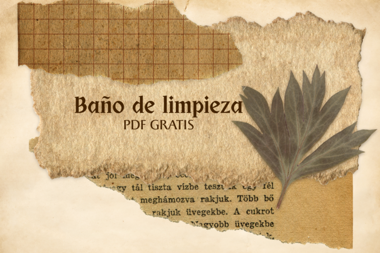 Baño de limpieza: Receta y pdf de regalo